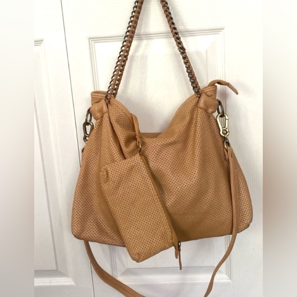 Carla Mancini Bag Tote Perforated Leather Shoulder Bag with pouch - Picture 3 of 16